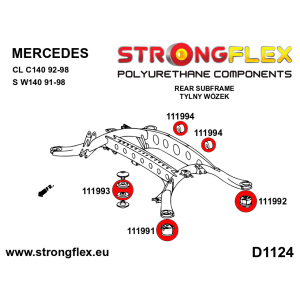 Strongflex Mercedes CL / S-Klasse Achteras-subframe rubber voor SPORT – 111991A