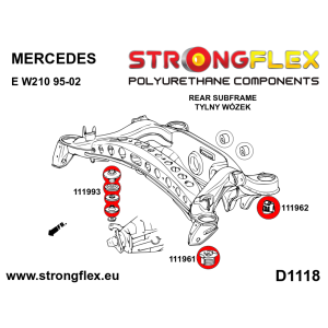 Strongflex Mercedes CL / E-Klasse / S-Klasse Achterste differentieel - voorste rubber SPORT – 111993A