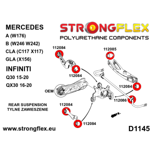 Strongflex Infiniti / Mercedes Achterste draagarmrubber SPORT – 112085A
