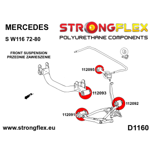 Strongflex Mercedes S-Klasse Vooras onderste draagarmrubber voorste SPORT – 112091A
