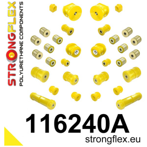 Strongflex Mercedes C-Klasse / CLK / SLK Polyurethaan rubberset voor- en achteras SPORT – 116240A