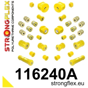 Strongflex Mercedes C-Klasse / CLK / SLK Polyurethaan rubberset voor- en achteras SPORT – 116240A