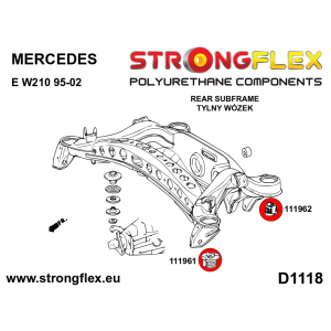 Strongflex Mercedes E-Klasse Achterstesubframe -rubberset – 116242B