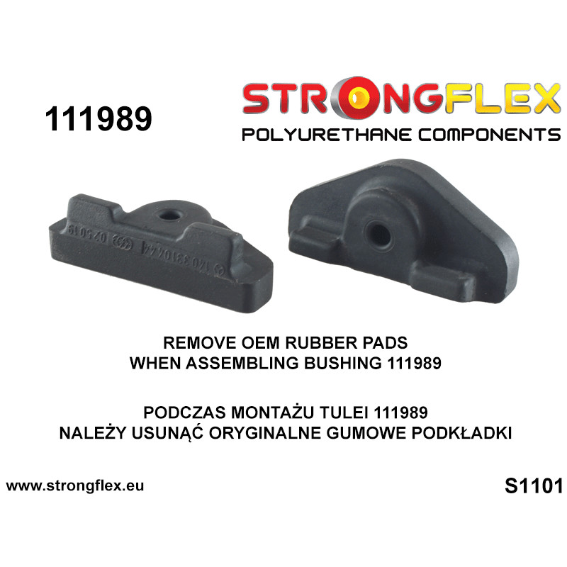 Strongflex Mercedes CL / S-Klasse Polyurethan-Buchsensatz Vorder- und Hinterachse SPORT SCHWARZ – 116250AX 7 Strongflex Mercedes CL / S-Klasse Polyurethan-Buchsensatz Vorder- und Hinterachse SPORT SCHWARZ – 116250AX