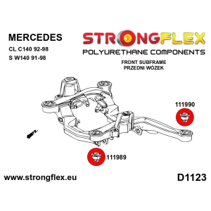 Strongflex Mercedes CL / S-Klasse Vooras-subframe – rubberset – 116251B