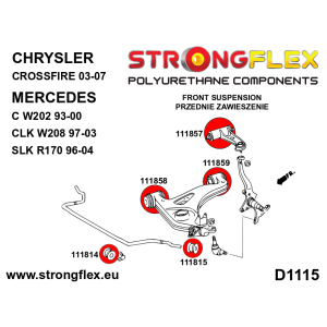 Strongflex Mercedes C-Klasse / CLK / SLK Vooras rubberset – 116253B