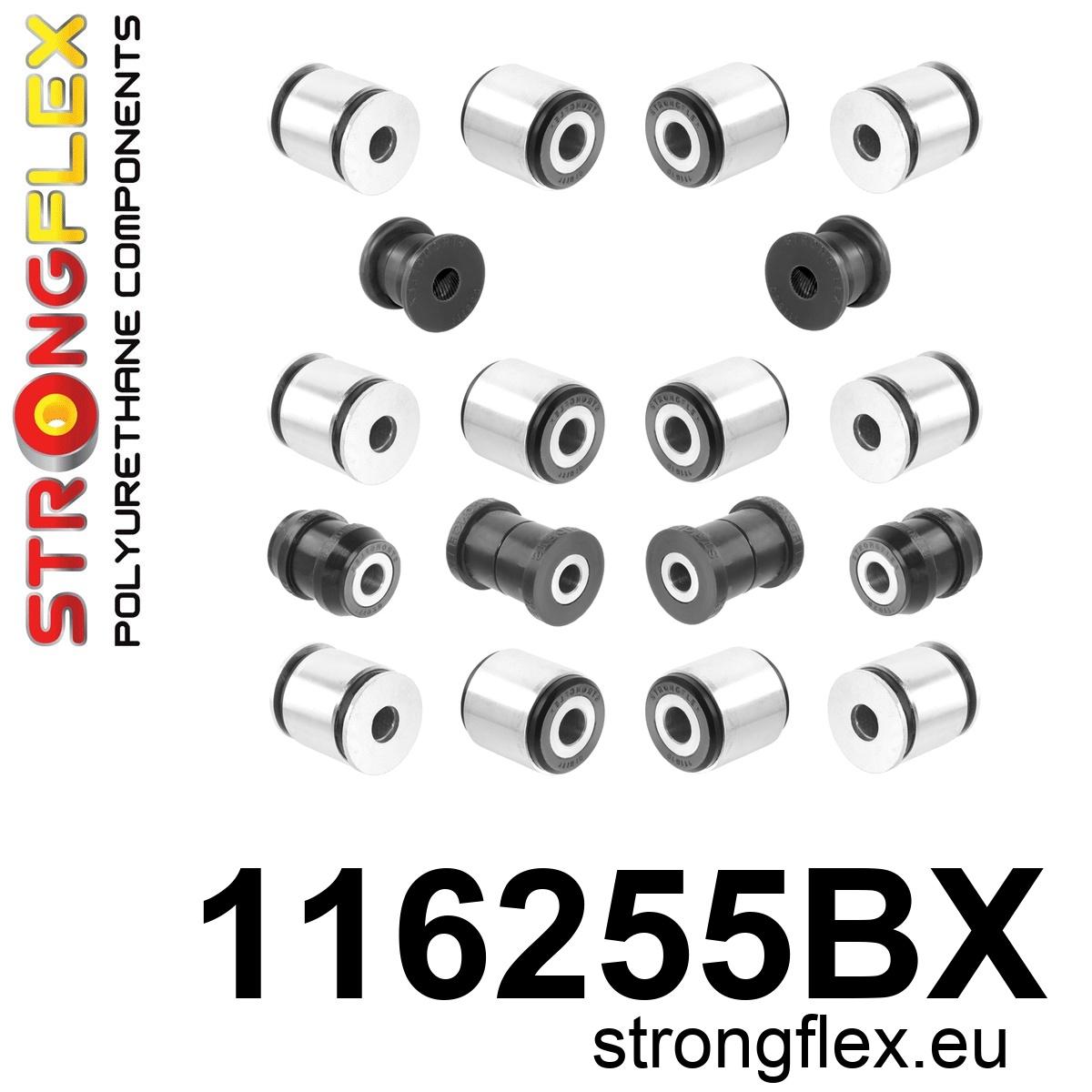Strongflex Mercedes C-Klasse / CLC / CLK Achteras rubberset ZWART – 116255BX 3 Strongflex Mercedes C-Klasse / CLC / CLK Achteras rubberset ZWART – 116255BX