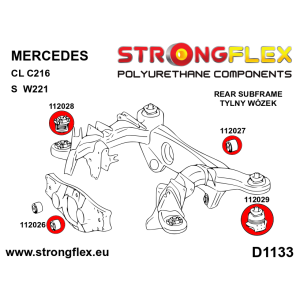 Strongflex Mercedes CL / S-Klasse Achteras-subframe rubberset – 116264B