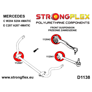Strongflex Mercedes C-Klasse / E-Klasse Complete ophangrubberset SPORT – 116271A