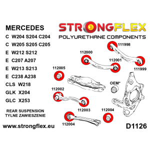 116275a Komplettes Fahrwerk Buchsen Kit Sport Polyurethan Driften Motorsport Mercedes Klasse E W212 Rwd Cls C218 1