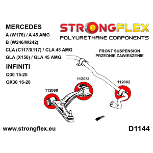 Strongflex Infiniti / Mercedes Complete ophangrubberset – 116282B