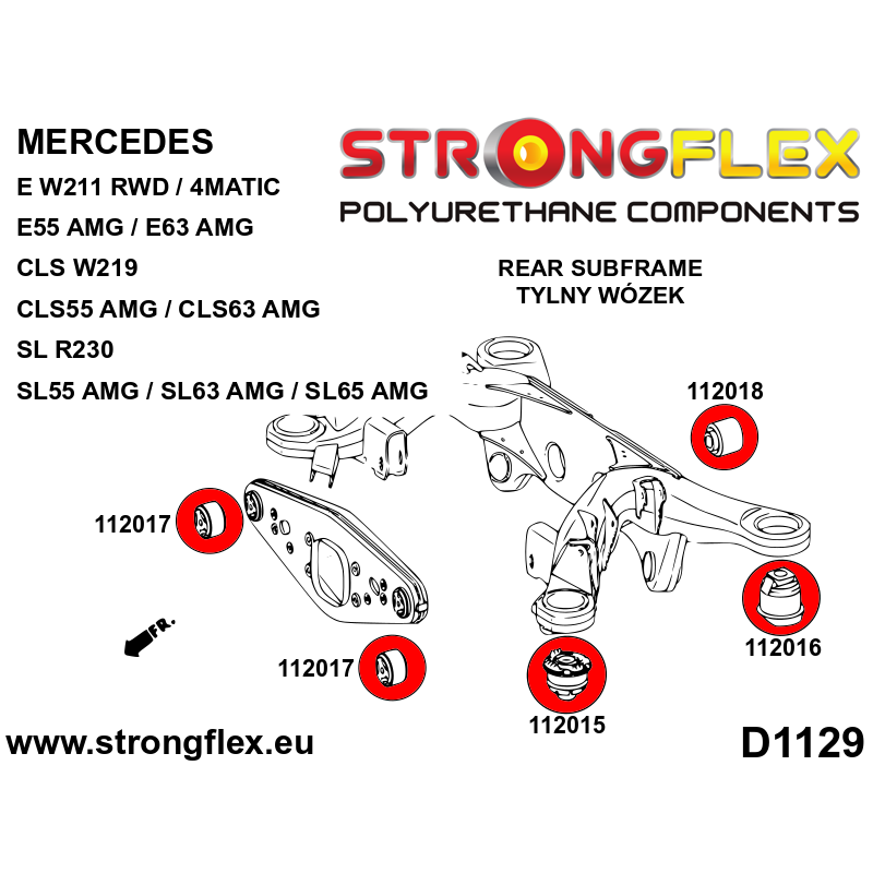 Strongflex Mercedes CLS / E-Klasse Complete onderstel rubbers-Kit RWD – 116285B 4 Strongflex Mercedes CLS / E-Klasse Complete onderstel rubbers-Kit RWD – 116285B – Image 4