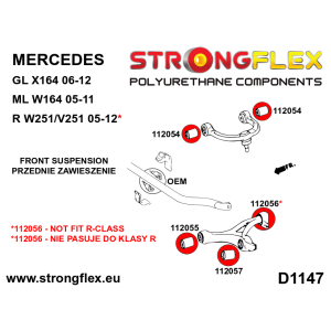 Strongflex Mercedes GL / ML Vooras rubberset SPORT – 116286A