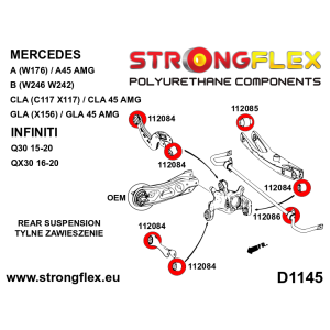 116291b Komplettes Fahrwerk Buchsen Kit Polyurethan Mercedes Klasse A Iii W176 4matic B Ii W246 W242 Cla I C117 X117 Gla X156 1