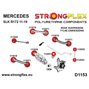 Strongflex Mercedes SLK Achteras rubberset SPORT – 116292A