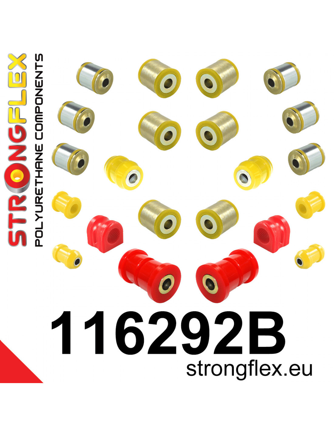 Strongflex Mercedes SLK Achteras rubberset – 116292B 1 Strongflex Mercedes SLK Achteras rubberset – 116292B
