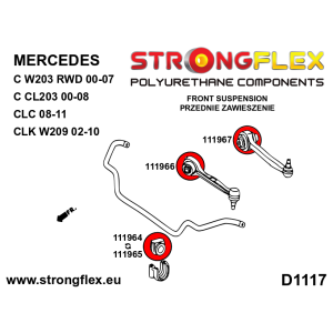 Strongflex Mercedes C-Klasse / CL / CLC Complete ophangrubberset SPORT – 116304A