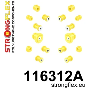 Strongflex Mercedes W123 Polyurethaan rubberset voor- en achteras SPORT – 116312A