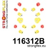 Strongflex Mercedes W123 Polyurethaan rubberset voor- en achteras – 116312B