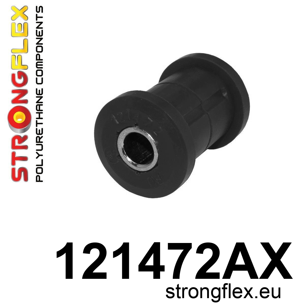 Strongflex Mitsubishi Lancer / Evolution Complete polyurethaan rubberset SPORT ZWART – 126144AX 1 Strongflex Mitsubishi Lancer / Evolution Vooras draagarm voorste rubber 14mm SPORT ZWART – 121472AX