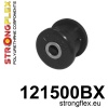 Strongflex Mitsubishi Lancer / Evolution Rubber achteras trekstang/draagarm ZWART – 121500BX