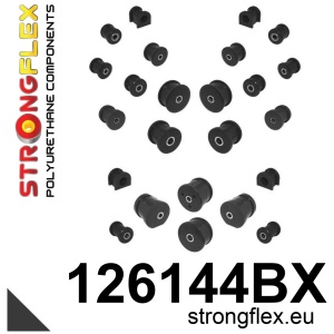 Strongflex Mitsubishi Lancer / Evolution Vooras draagarm voorste rubber 14mm ZWART – 121472BX