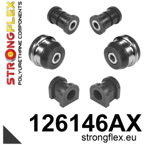 Strongflex Citroën / Peugeot Vooras voorste draagarmrubber SPORT ZWART – 121877AX