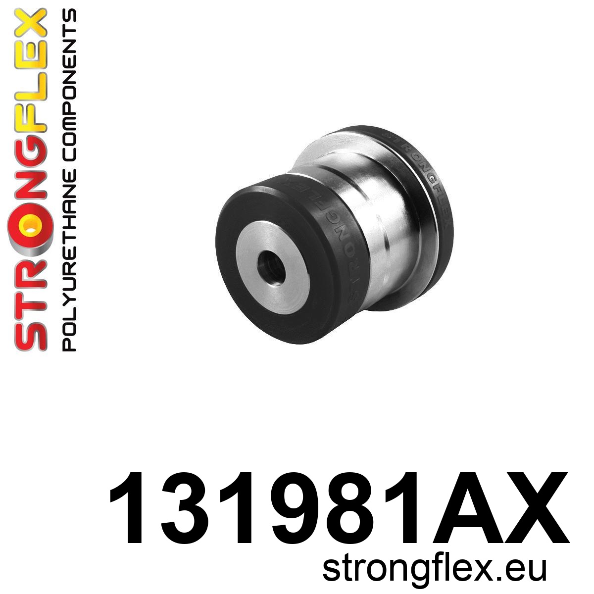 Strongflex Saab 9-5 Achterste subframe - achterste rubber SPORT ZWART – 131981AX 1 Strongflex Saab 9-5 Achterste subframe – achterste rubber SPORT ZWART – 131981AX