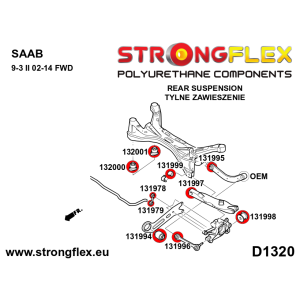 Strongflex Cadillac / Fiat Stabilisatorrubber achter – 131999B
