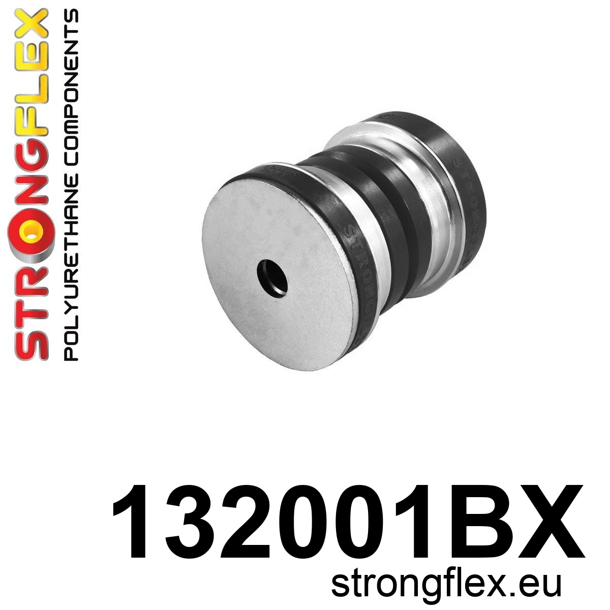 Strongflex Cadillac / Fiat Achteras-subframe rubber achter ZWART – 132001BX 1 Strongflex Cadillac / Fiat Achteras-subframe rubber achter ZWART – 132001BX