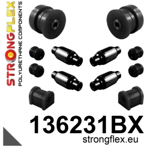 Strongflex Saab 9-5 Achterste langsdraagarm – voorste rubber ZWART – 131976BX