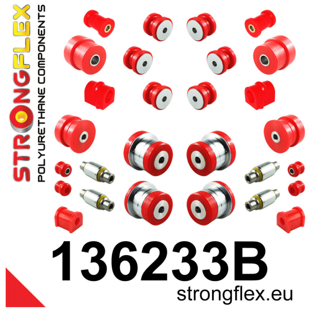 Privé: Strongflex Saab 9-5 Complete ophangrubberset ZWART – 136233BX