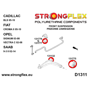 Strongflex Cadillac / Fiat Complete ophangrubberset – 136246B