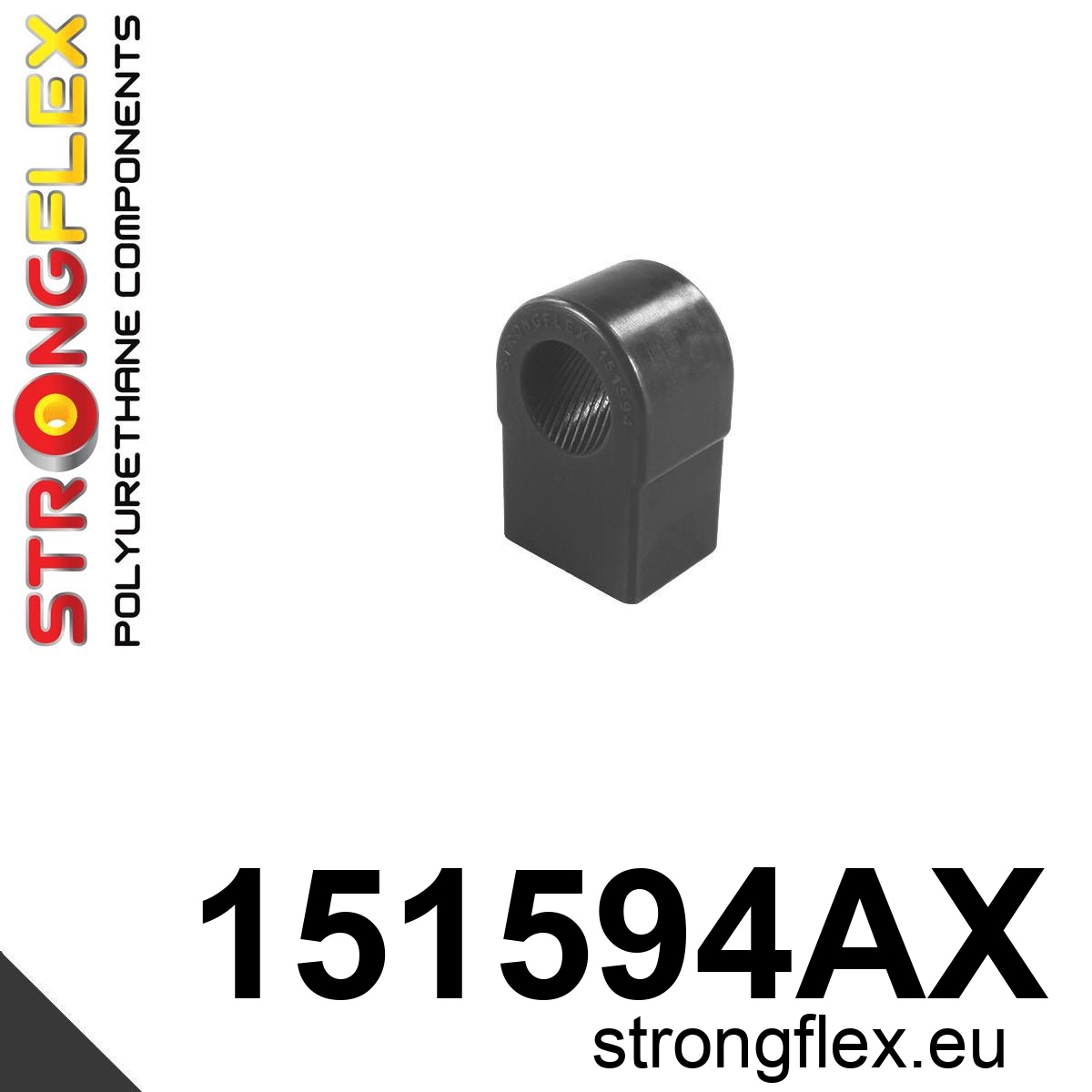 Strongflex Renault Clio Voorste stabilisatorrubber SPORT ZWART – 151594AX 1 Strongflex Renault Clio Voorste stabilisatorrubber SPORT ZWART – 151594AX