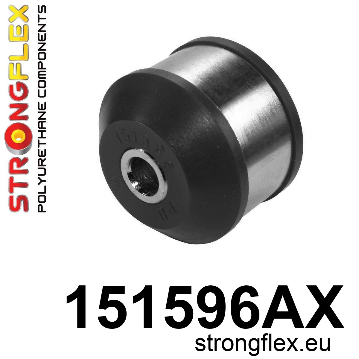 Strongflex Mercedes / Nissan / Renault Front axle control arm rear bush SPORT BLACK – 151596AX 1 Strongflex Mercedes / Nissan / Renault Vooras draagarm achterste rubber SPORT ZWART – 151596AX