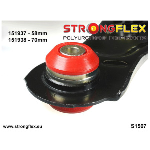 Strongflex Renault Fluence / Mégane / Scenic Vooras draagarm achterste rubber 58mm ZWART – 151937BX