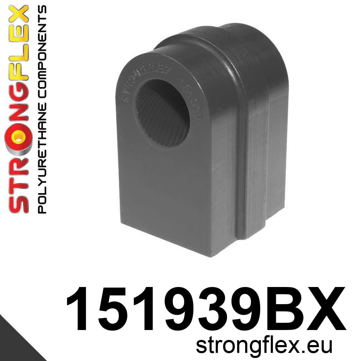 Strongflex Renault Mégane Vooras rubberset ZWART – 156086BX 2 Strongflex Renault Fluence / Mégane / Scenic Voorste stabilisatorrubber ZWART – 151939BX