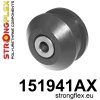 Strongflex Renault Clio Vooras draagarm achterste rubber SPORT ZWART – 151941AX