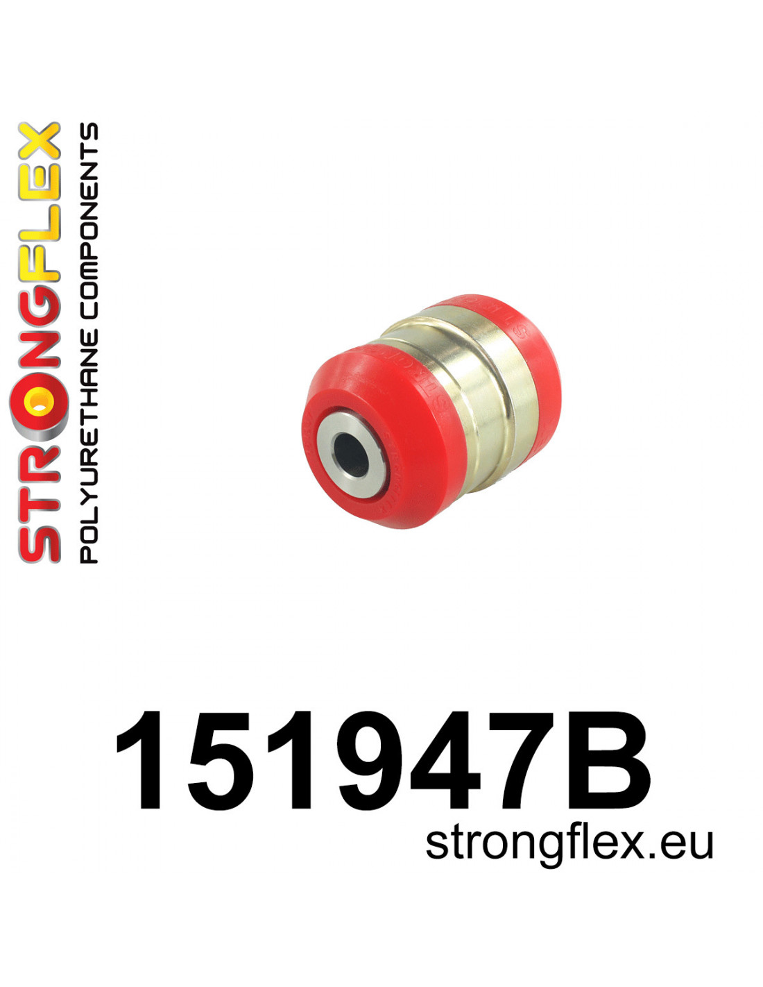 Strongflex Renault Mégane Vooras draagarm achterste rubber 58mm – 151947B 1 Strongflex Renault Mégane Vooras draagarm achterste rubber 58mm – 151947B