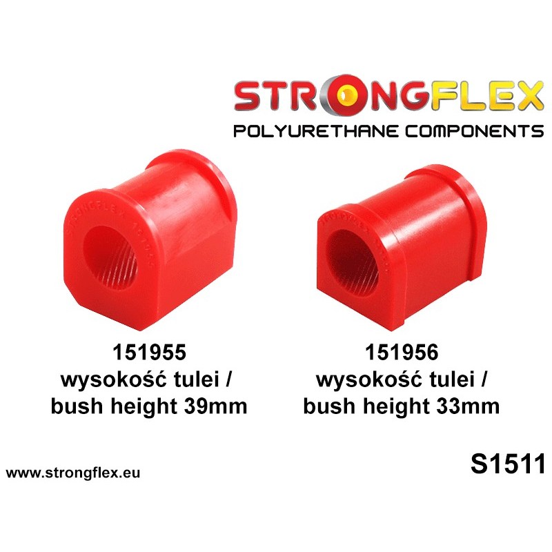 Strongflex Renault 5 / Rapid Voorste stabilisatorrubber (39mm hoogte) SPORT ZWART – 151955AX 2 Strongflex Renault 5 / Rapid Voorste stabilisatorrubber (39mm hoogte) SPORT ZWART – 151955AX – Bild 2