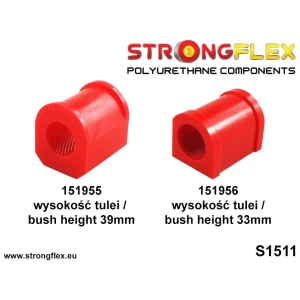 Strongflex Renault 5 / Rapid Voorste stabilisatorrubber (33mm hoogte) ZWART – 151956BX