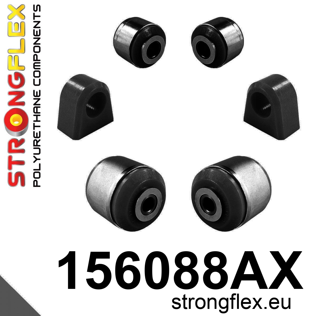 Strongflex Renault Mégane Vooras rubberset SPORT ZWART – 156088AX 3 Strongflex Renault Mégane Vooras rubberset SPORT ZWART – 156088AX