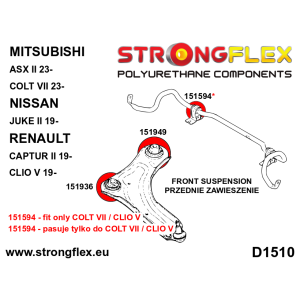 Strongflex Renault Clio Vooras rubberset – 156090B