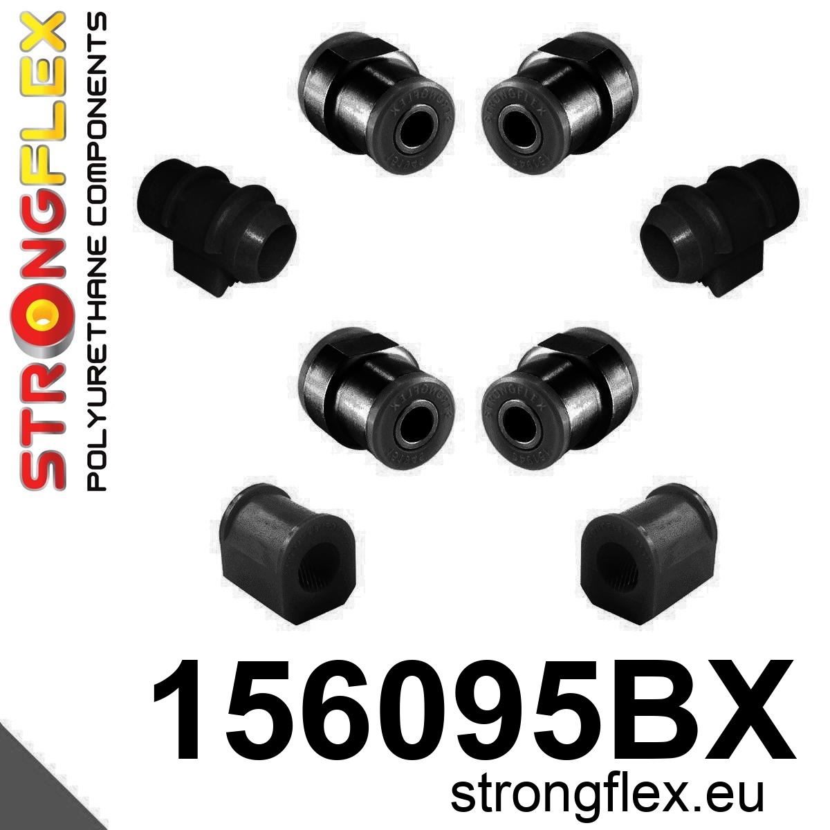 Strongflex Renault 5 / Rapid Vooras rubberset ZWART – 156095BX 3 Strongflex Renault 5 / Rapid Vooras rubberset ZWART – 156095BX
