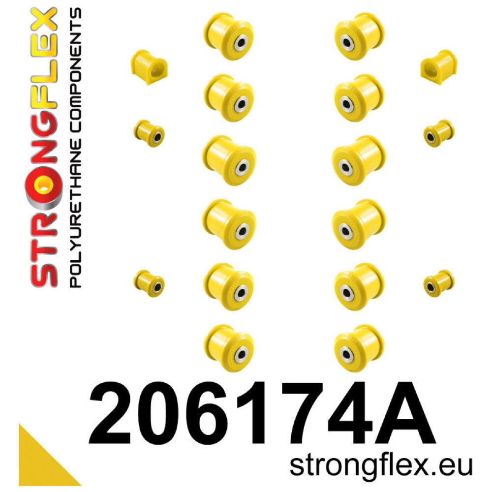 Privé: Strongflex Suzuki Jimny Complete ophangrubberset SPORT ZWART – 206174AX