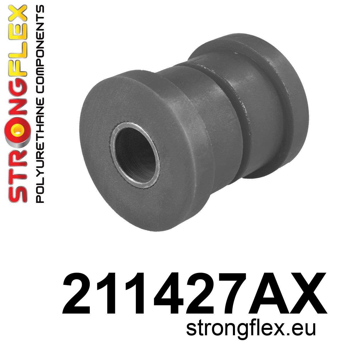 Strongflex Toyota 4Runner / Land Cruiser Polyurethaan rubberset vooras SPORT ZWART – 216123AX 1 Strongflex Toyota 4Runner / Land Cruiser Rubber vooras onderste draagarm SPORT ZWART – 211427AX