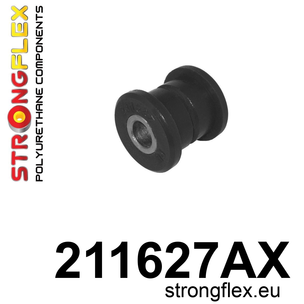 Strongflex Lexus / Toyota Polyurethaan rubberset achteras SPORT ZWART – 216179AX 1 Strongflex Toyota Supra Achteras langsdraagarm voorste rubber 34mm SPORT ZWART – 211627AX