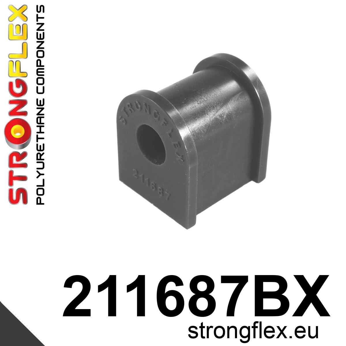 Strongflex Toyota Avensis / MR2 Voorste/achterste stabilisatorrubber ZWART – 211687BX 1 Strongflex Toyota Avensis / MR2 Voorste/achterste stabilisatorrubber ZWART – 211687BX