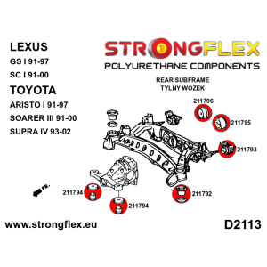 Strongflex Lexus / Toyota Differentieelophanging, achterste rubber – 211796B