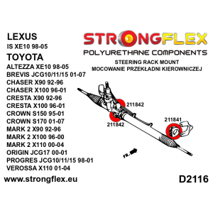 Strongflex Lexus / Toyota Rubber stuurhuis bevestiging SPORT – 211842A